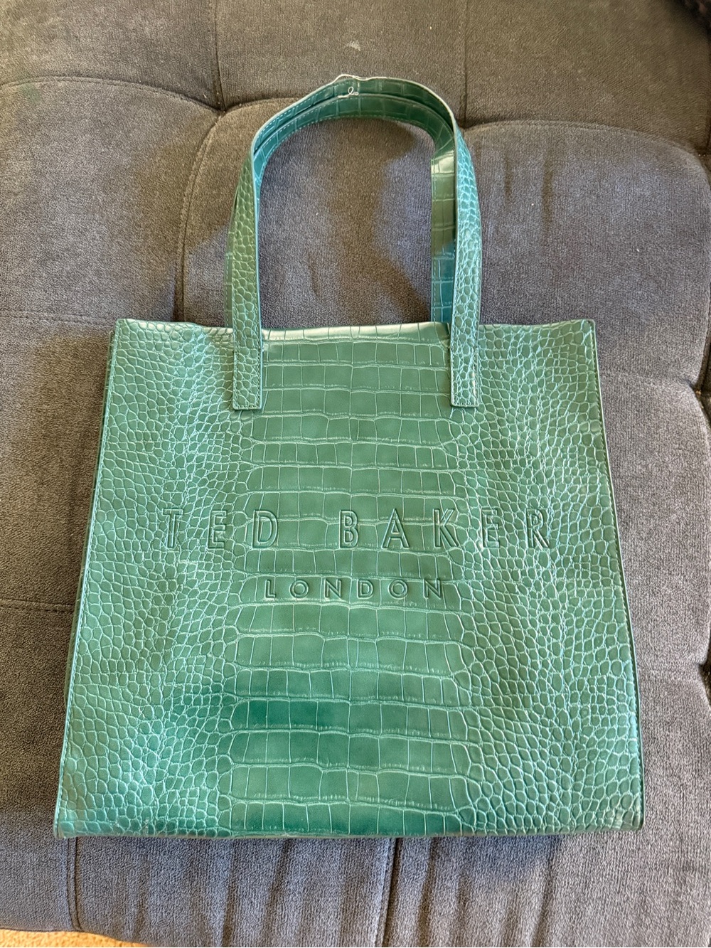 Ted Baker London Emerald Croc-Embossed Tote